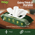 petazy pet glove wipes for dogs and cats hypoallergenic thick cleaning gloves with aloe coconut oil, 25 pack