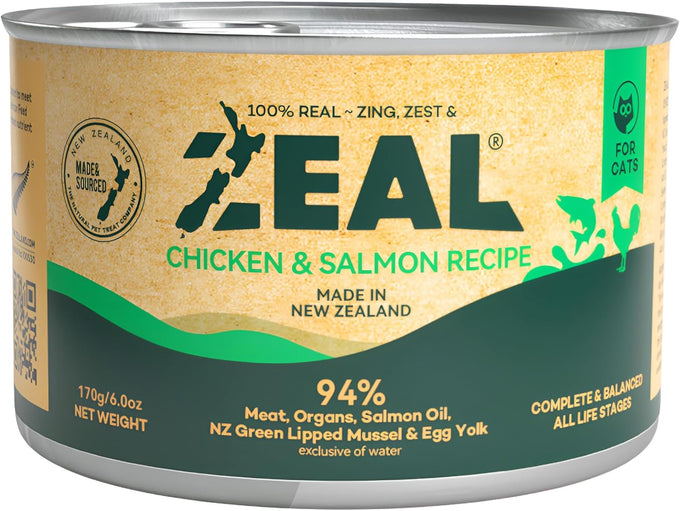zeal new zealand high protein grain free wet cat food with superfoods beef 6oz can 12 pack