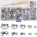 SBYURE silver round dome studs, 1000 pieces, 5 sizes kit, perfect for leather craft and clothing DIY