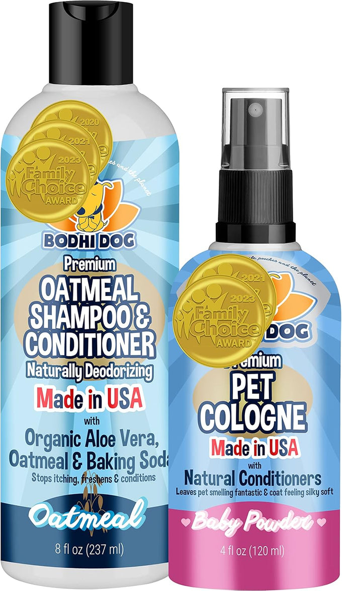 bodhi dog baby powder 4 fl oz deodorizing dog perfume & conditioner gentle & safe formula made in usa