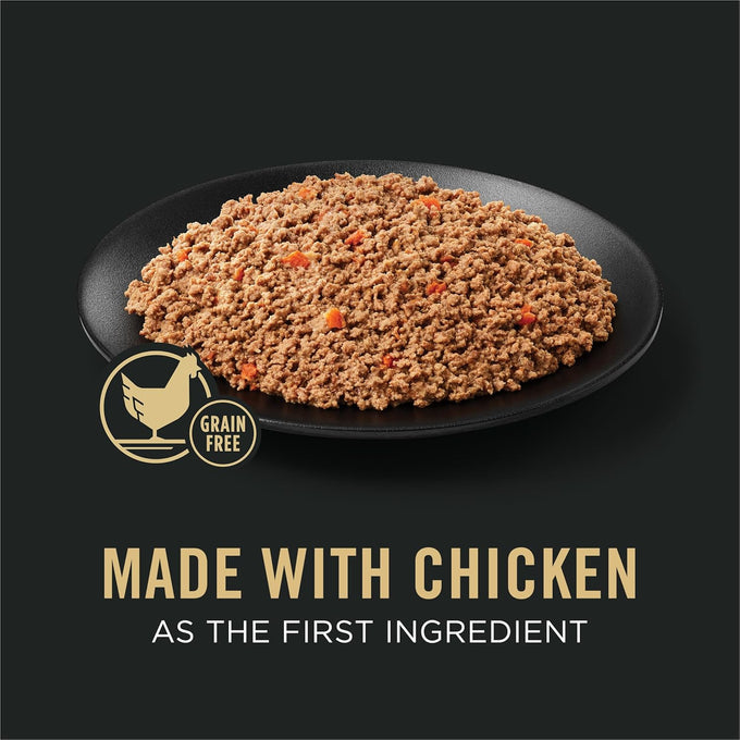 Purina Pro Plan Grain Free Chicken & Carrots Pate Dog Food, 13oz (Pack of 12)