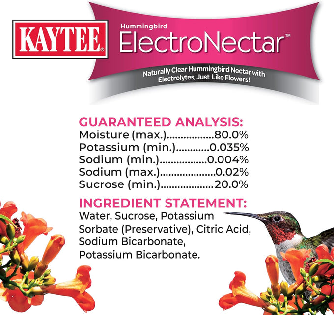 Kaytee 64-Ounce ElectroNectar Ready-to-Use Hummingbird Nectar Attracts and Nourishes Wild Birds