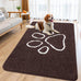 Smiry 30x20 inches chenille door mat for muddy paws with non-slip textured rubber base, grey and black