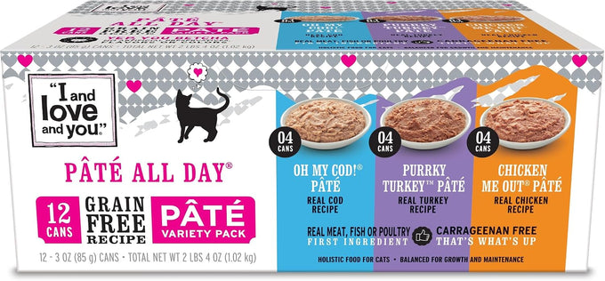 I AND LOVE AND YOU, Cat Food Variety, 3 Ounce, 12 Pack