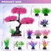 ameliade pink cherry blossom tree aquarium decor set for goldfish betta fish tank decorations