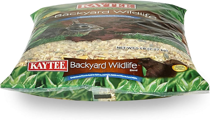 KAYTEE 5-Pound Backyard Wildlife Food Blend for Squirrels, Chipmunks, Rabbits, and More