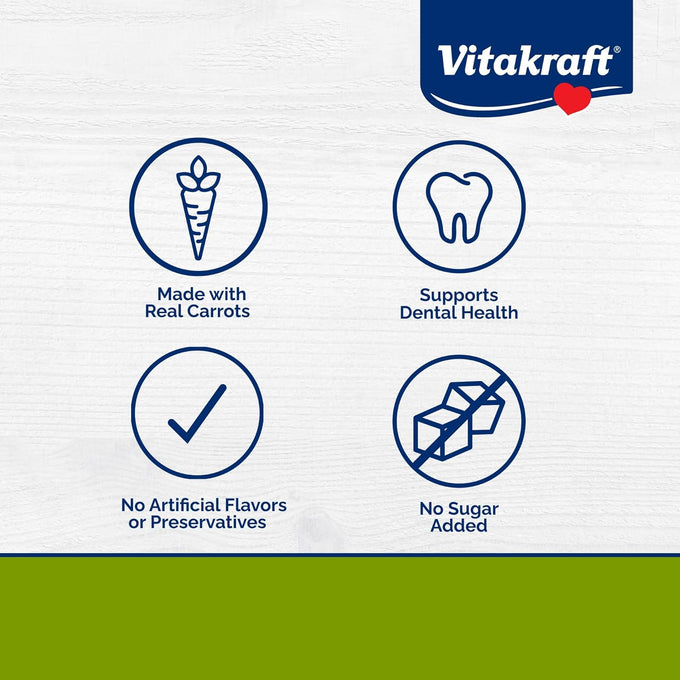 Vitakraft Slims Carrot Small Animal Treats, 10oz, Light, Healthy Food Bites for Rabbits, Guinea Pigs, Hamsters & Chinchillas
