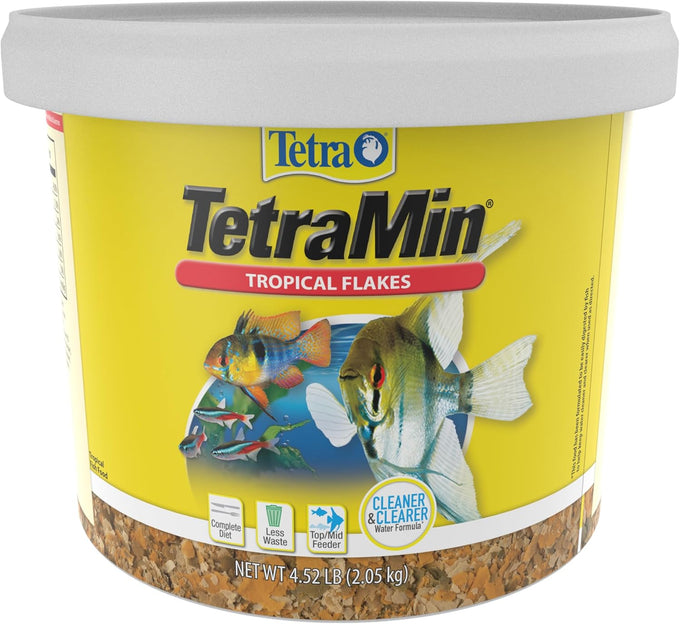 Tetra TetraMin Tropical Flakes 4.52 pounds, nutritionally balanced diet for tropical fish aquariums