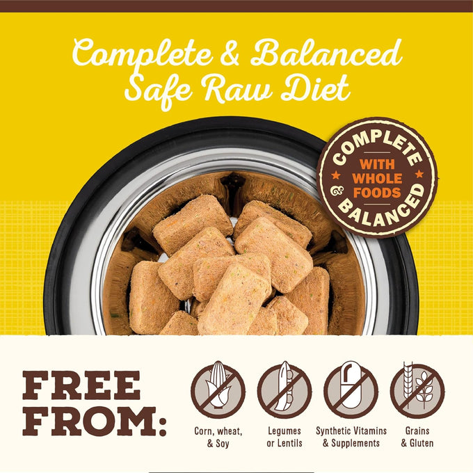 primal freeze dried raw dog food nuggets, rabbit, 14 oz, complete and balanced meal, grain free, high protein