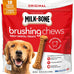 Milk-Bone Brushing Chews Original Chicken Flavor, 18 Large Daily Dental Dog Treats, 24.2 Oz Bag