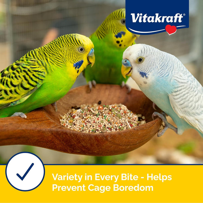 Vitakraft Menu Premium Parakeet Food, 2.5 pounds, vitamin-fortified daily bird food