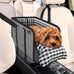SlowTon Portable Dogs Armrest Booster Seat for Small Dog Anti-Collapse Pet Car Seat with Soft Cushion Safety Belt Black