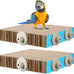 Skyygemm 2-piece bird perch for macaws, parakeets, conures, budgies, finches, and cockatiels with robust corrugated paper