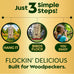 Woodpecker bird seed cylinders with hole – premium woodpecker food blend, USA made, 4" x 7.75"