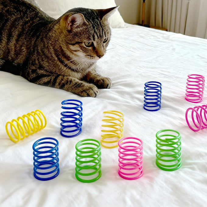 Cat Toys Set for Indoor Cats, 35-Pack Interactive Toy Set with Colorful Springs and Mouse