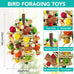 Natural Parrot Chew Toy for Conures, Quaker Parrots, with Seagrass, Corn Cob, and Wooden Beads