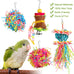 Yuepet 4-pack small parrot chewing toys with natural components, crinkle shred, and colorful beads for parakeets, parrotlets, lovebirds, and cockatiels