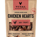 vital essentials freeze dried raw chicken heart dog treats single ingredient premium quality grain free 1.9 oz bag
