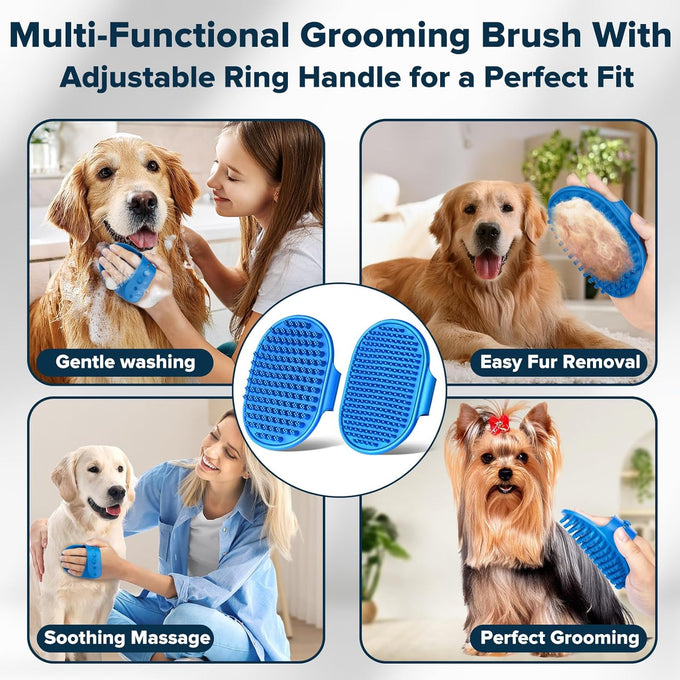 augwind navy blue 6pcs pet grooming kit for dogs cats and horses