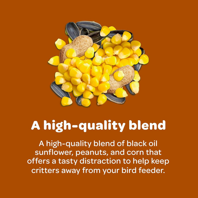 kaytee corn-a-plenty seed cake for wild squirrels, chipmunks, rabbits, and other backyard wildlife, 2.5 pounds