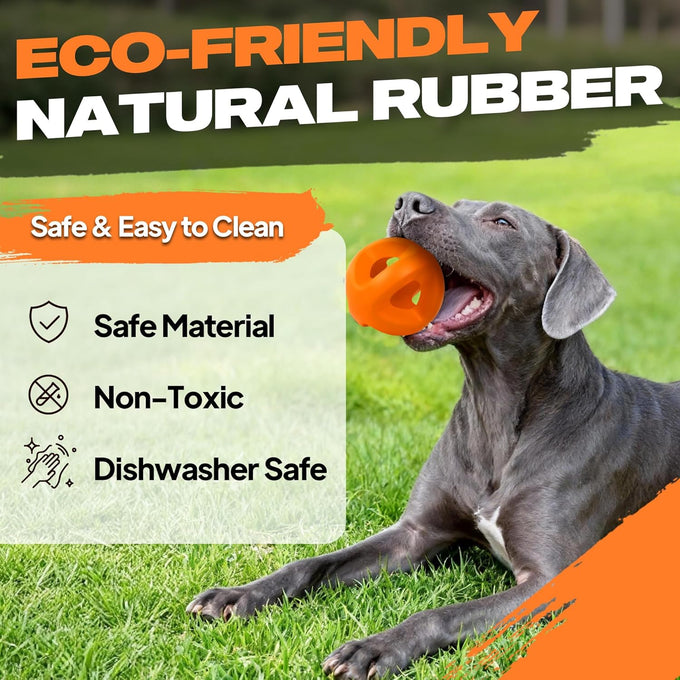 fida natural rubber dog balls for aggressive chewers 4.5 x 4.5 inches non-toxic durable