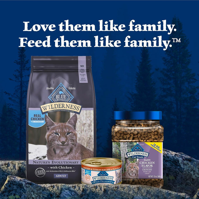 Blue Buffalo Wilderness Nature's Evolutionary Diet High-Protein Grain-Free Dry Cat Food for Adults Chicken Recipe 6-lb Bag