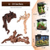 majoywoo Natural Coral Driftwood Assorted Branch 6-10" 3 Pcs Aquarium Decor Reptile Decorations
