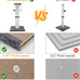 34-Inch heavy-duty grey cat scratching post with cotton rope and hanging ball for indoor cats