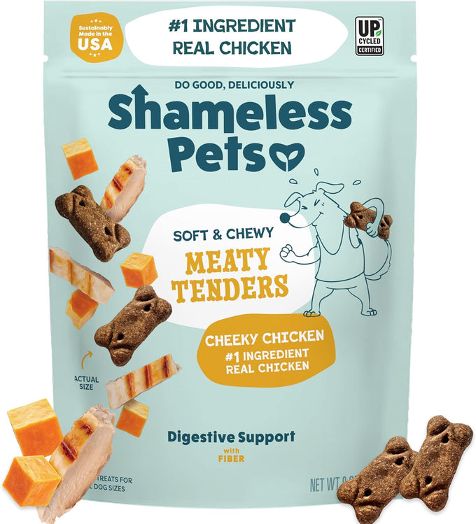 Shameless Pets Soft Dog Treats - Bacon Me Crazy Meaty Tenders, Grain Free, Healthy Treats for Small, Medium & Large Dogs, 8oz