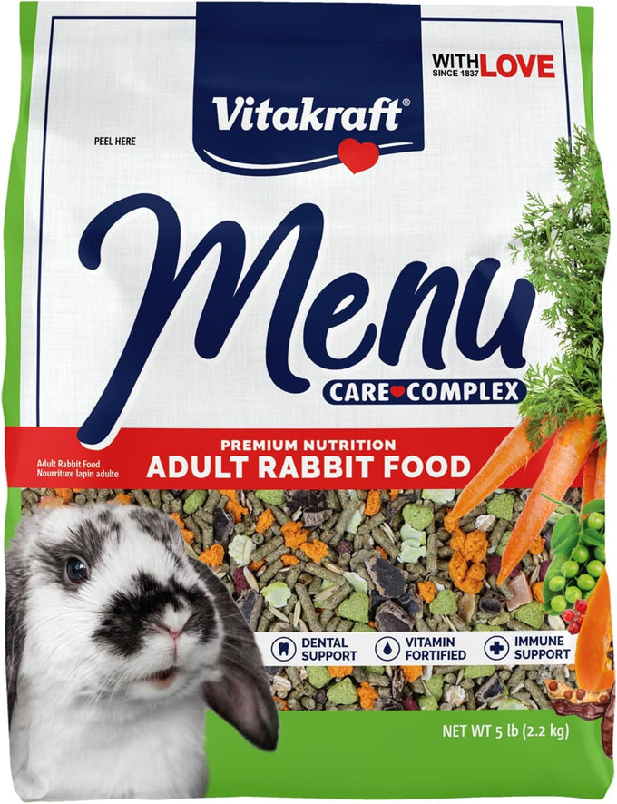 Vitakraft premium Alfalfa Pellets blend for rabbits, 5 lb, vitamin and mineral fortified