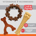 Nylabone Power Chew Toy Bundle for Large Dogs, up to 50 lbs, 3 Pack, Flavor Medley