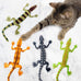 CiyvoLyeen Lizard Catnip Toys Soft Durable Plush for Indoor Cats Boredom Relief Teeth Cleaning Interactive Set of 4