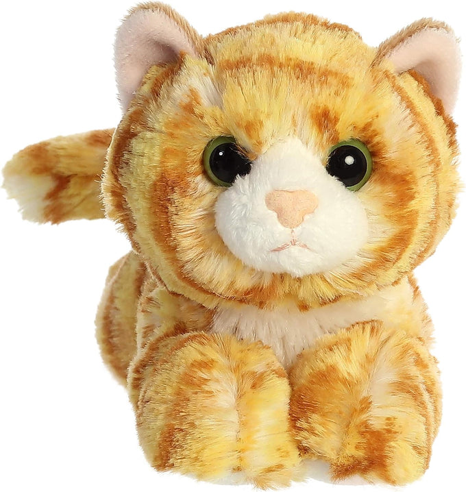 Aurora Adorable Mini Ginger Cat Stuffed Animal 8 Inches Orange Plush Toy for Kids and Adults
