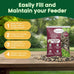 Happy Wings 5lb No Grow Songbird Bird Seed Mix with Sunflower, Safflower & Peanuts for Outside Feeders