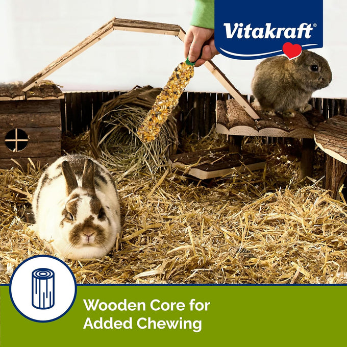 Vitakraft Crunch Sticks Rabbit Treats Wild Berry and Honey Flavor with Natural Grains and Honey