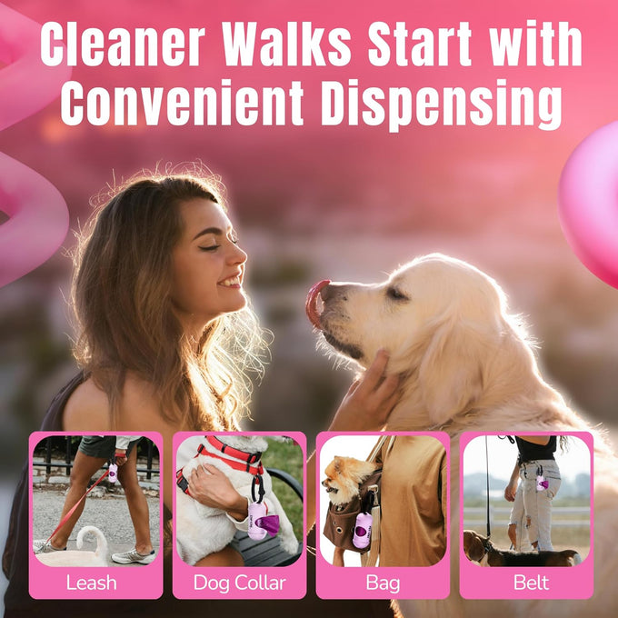 PET N PET Poop Bags, 288 Count Lavender Scented, 38% Plant Based, USDA Certified, Dog Waste Bags with Leash Dispenser