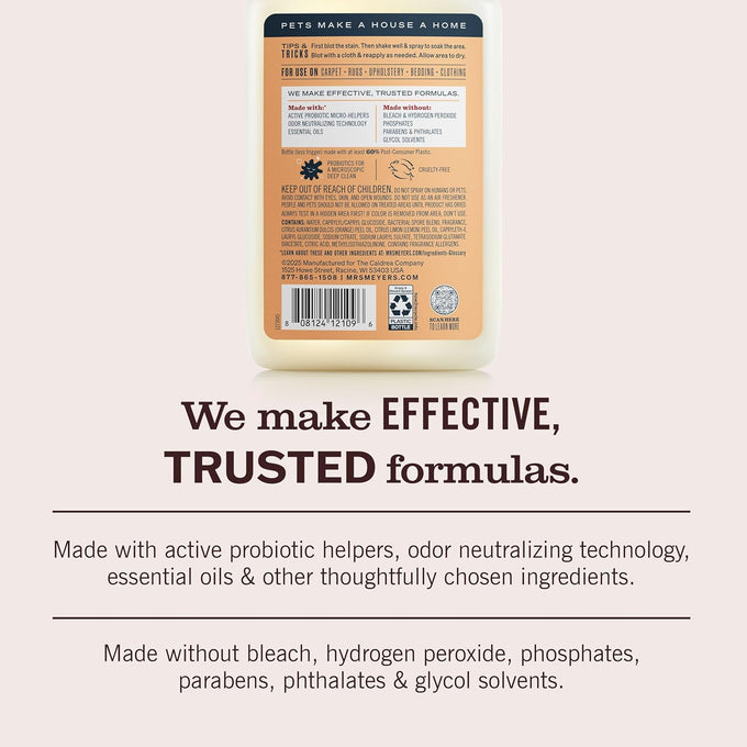 Mrs. MEYER'S CLEAN DAY Pet Multi-Surface Cleaner, Orange Blossom Scent, 16oz for hard surfaces and pet messes
