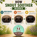 Natural Dog Company Snout Soother Dog Nose Balm for dry, crusty noses with coconut oil & shea butter, lick safe for all breeds - 1 oz tin