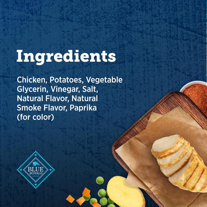 Blue Buffalo True Chews Premium Jerky Cuts 4oz Dog Treats with Natural Chicken Ingredients