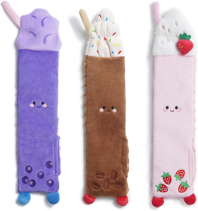 Nocciola Crinkle Plush Dog Toys Set, 5 PCS, Stuffless, Squeaky, No Stuffing, Suitable for Small Medium Large Dogs