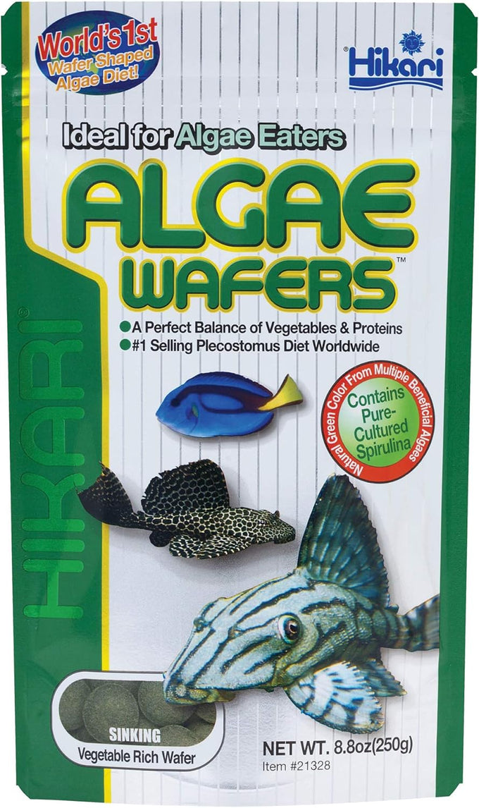 Hikari Usa Inc Tropical Algae Wafer 8.8-Ounce Pleco Diet Food Sticks Rich in Spirulina