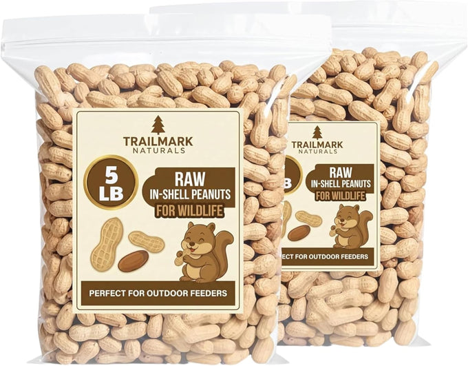Raw Peanuts in Shell, 2 Pack, 5 Lb Bags, Grown in USA, Squirrel Food, Wild Bird Seed
