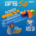 Nerf Dog Tennis Ball Blaster Dog Toy Gift Set, launches up to 50 ft, translucent blue, for all breeds