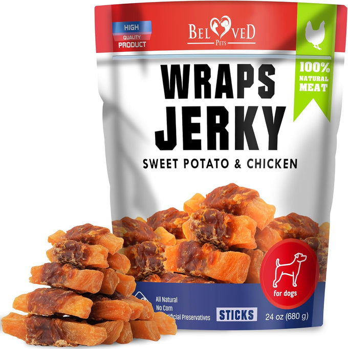 Dog Treats Chicken Jerky 1.5 lb - High Protein Chews for Large, Medium & Small Breeds