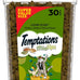 Temptations cat treats, 30 oz. tub, crunchy and soft, catnip fever flavor, low calorie, adult cat