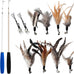 No Chemical Dyeing Cat Feather Toys - Includes Cat Wand and Natural Feather Refills for Indoor Cats - Safe and Eco-Friendly