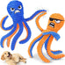 Zeaxuie 2-Pack Crinkle Octopus Dog Toys for Small & Medium Breed Aggressive Chewers