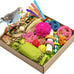 Nature Color Natural Bird Toy Foraging Parrot Shredding Toys Box for Small-Medium Birds