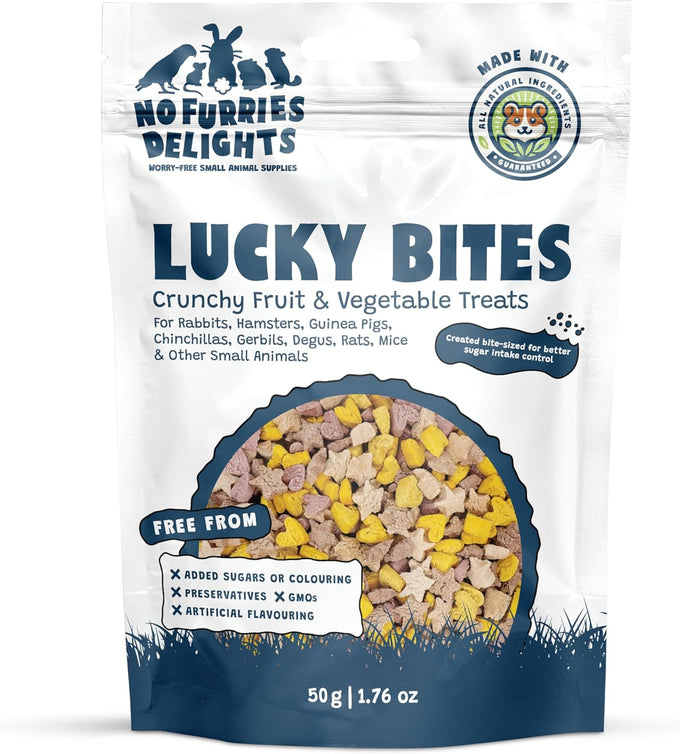 Treats 100% All Natural Mini Bites for Small Animals Variety Pack 50g 7 Delicious Flavors
