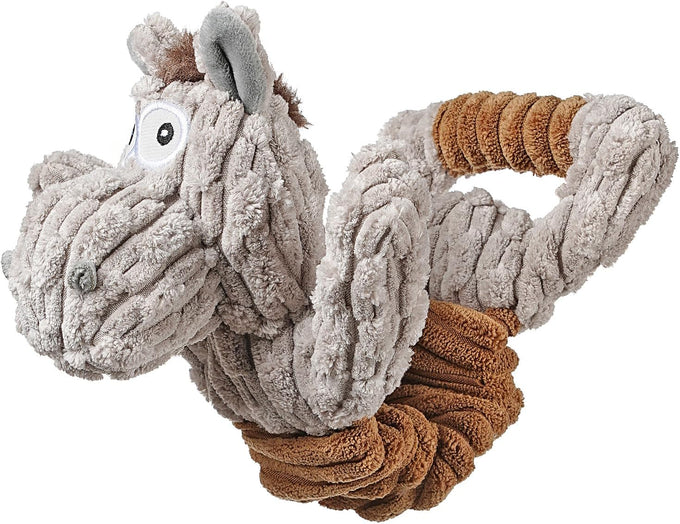 sedioso tug of war dog toy, crinkle donkey plush toy for large dogs, soft squeaky stuffed animal